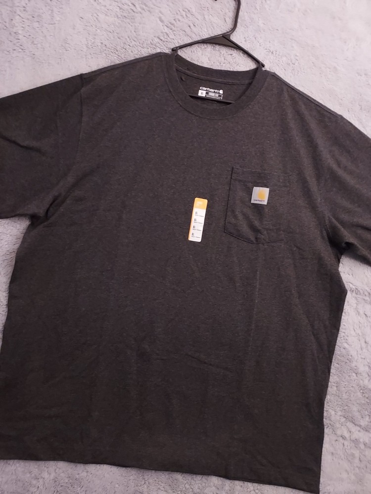 NEW Carhartt Shirt Mens Extra Large Loose Fit Heavyweight Pocket Tee Gray Casual