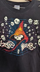 Vintage Wizard Wear Glow In The Dark Skulls Sz L 22×28 Rare Distressing