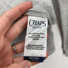 Chaps Henley Thermal Shirt Mens Large Gray Waffle Knit Casual Preppy Travel NWT