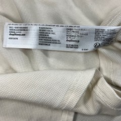 DISNEY Waffle Knit Thermal Long Sleeve Shirt Mens XL Cream Mickey Mouse Logo