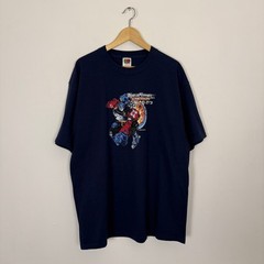 Vintage Y2K Transformers Energon Optimus Prime Cartoon Tee Shirt Hasbro XL Blue