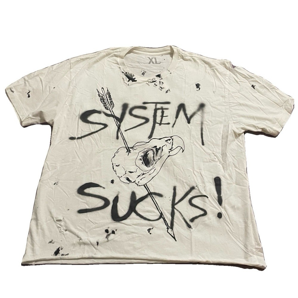 Grunge Hand Designed Graphic Tee Size xL