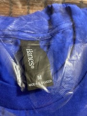 2 Pack New Hanes Cotton Crew Neck Blue T-shirts sizes Medium No Chest pocket