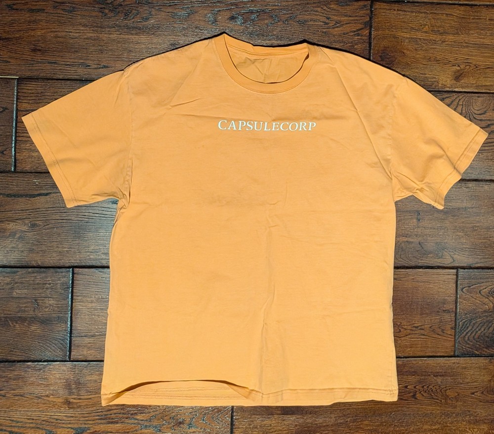 Dragon Ball Z Capsule Corp Orange Faded Graphic T-Shirt Men’s Size XL