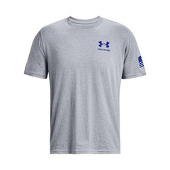 Under Armour 1377056 Men’s UA Freedom Flag Gradient T-Shirt, Steel Heather, 3XL
