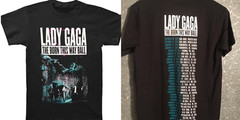 Lady Gaga Born This Way Ball Tour T-Shirt Concert Graphic Band Tee S-5XL