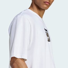 Adidas L Men’s T Shirt White Oversized Retro Leopard Trefoil Graphic Cotton NWT