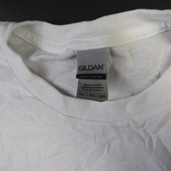 Gildan Heavy Cotton Short Sleeve Shirt Men’s White Used XL