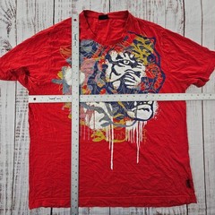 Sean John Graphic Art Red Short Sleeve Cotton T-Shirt Men’s XL