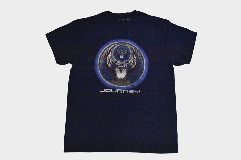 Journey Mens Captured Rock Band Album Cover Navy Shirt New S-2XL