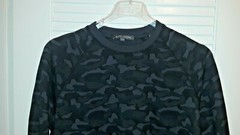 SLATE & STONE Long Sleeve Sweatshirt Camouflage Camo Men’s Large Gray Black