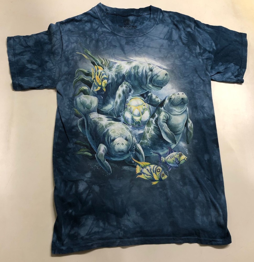 Manatee Sea Cow Marine Aquatic Wildlife Ocean Animal Blue Mountain T-Shirt S-2X
