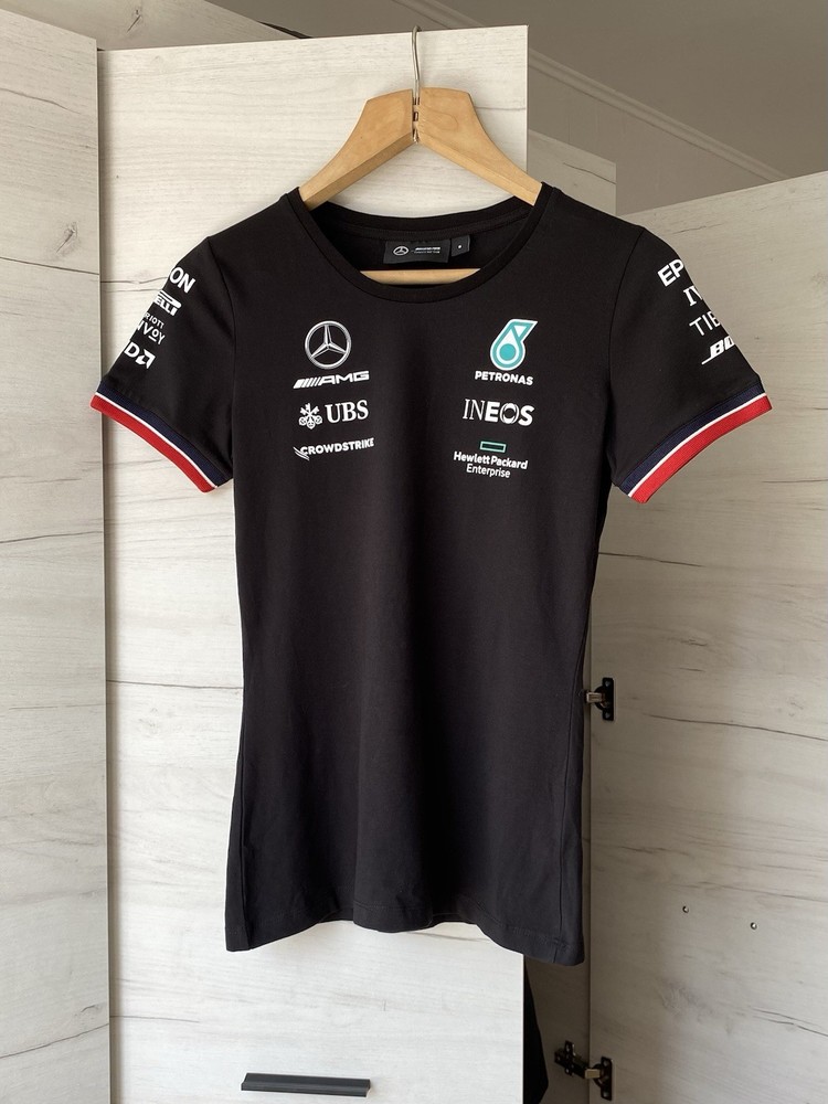 Mercedes AMG Petronas F1 Official Team T-Shirt Tee Black Men’s Size S – EUC