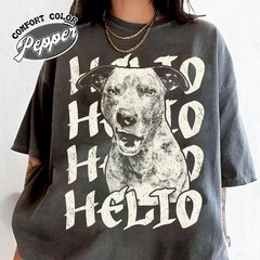 Custom Retro Dog Photo Comfort Tee Personalized Pet Portrait