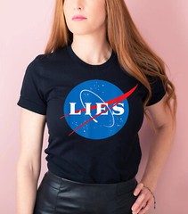 The Earth Is Flat Funny Flat Earth T-shirt Flat Earth Society NASA Lies Shirt