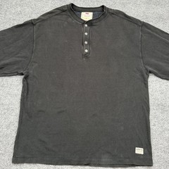 Vintage Levis Red Tab Henley Shirt Mens XL Black Long Sleeve Thermal 90s