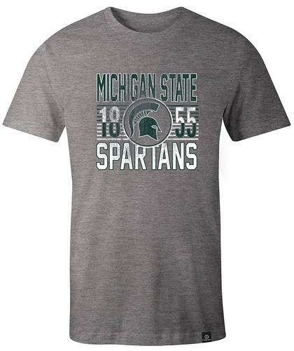 New Michigan State Spartans T-Shirt Official NCAA Gray Men’s Size L Large NWT