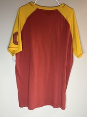 Harry Potter Gryffindor Team Captain Adult Raglan T-Shirt Red Gray Tee XL NWT