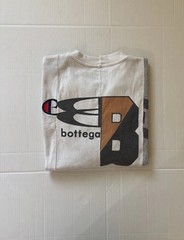 Bottega Desires Men’s Graphic Logo Crew Neck T-Shirt White/Gray Short Sleeve S
