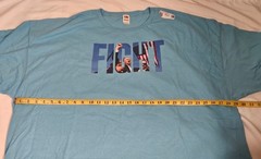 Donald Trump Fight Aquatic Blue 4XL T-Shirt 2024 Political Rally MAGA NWT