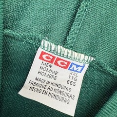 Vintage CCM Hockey Jersey Mens 2XL Green Blank Front Training 45 Long Sleeve 90s