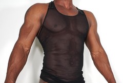 MEN’S RACERBACK SHEER SHIRT LARGE