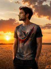 Warrior of Freedom Art T-Shirt by Natalia Savchenko Men’s Women’s Tee Ukraine