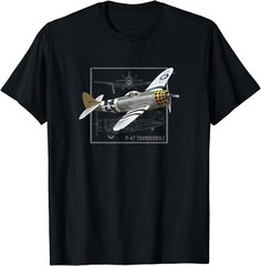 New Limited Republic P-47 Thunderbolt, WW2 Fighter Plane T-Shirt Made In USA