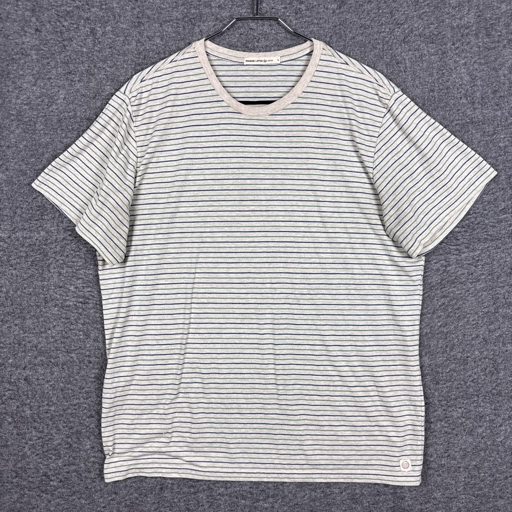 Marine Layer Shirt Mens Large Striped ReSpun Short Sleeve Cotton Stretch Tee