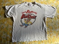 Vintage 1995 Have Fun With Arthur Graphic Tee Shirt Cotton Youth Size L 14/16