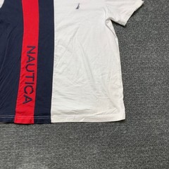 Nautica T Shirt Mens Large Multicolor Colorblock Cotton Spellout Logo Streetwear