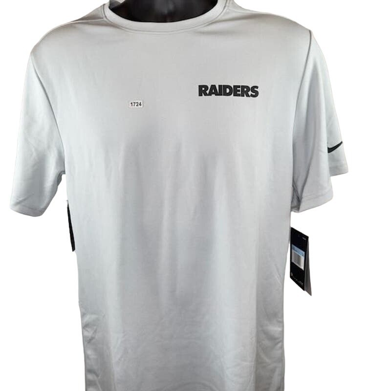 NEW Nike Dri-Fit NFL On-Field Las Vegas Raiders T-Shirt UPF 40+ White Mens M