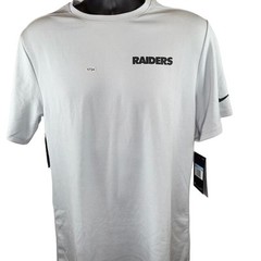 NEW Nike Dri-Fit NFL On-Field Las Vegas Raiders T-Shirt UPF 40+ White Mens M