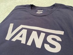 Vans Classic Tee Classic Fit Navy/Frost Gray Size Large