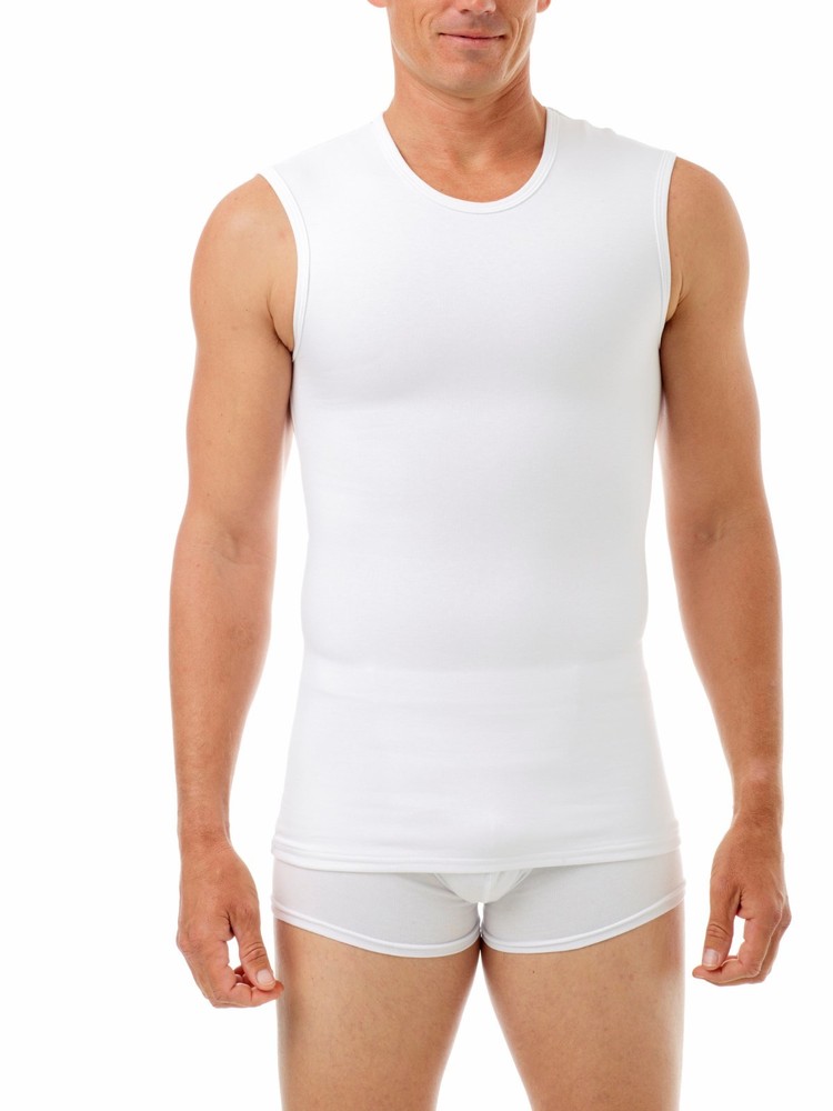 2 PACK HIGH Compression Muscle Shirt Tank Chest Binder USAShapewear STYLE 974