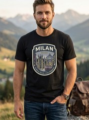 Milan Italy Fashion City Graphic T-Shirt Unisex Travel Tee