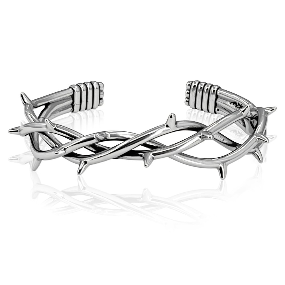Punk Cuff Bracelets for Men, Gothic Stainless Steel Cuff Bangle – Adjustable …