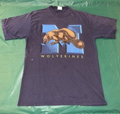 Vintage 90s Michigan Wolverines NCAA T-Shirt Size Large