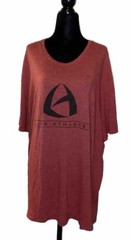 District Made Unisex 3XL Round Neck Short Sleeve Peach Color T-Shirt
