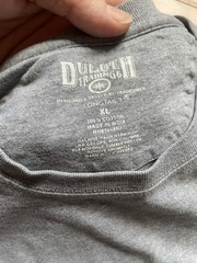 Duluth Trading Co Shirt Mens XL Longtail Pocket Crewneck Gray Cotton Tee