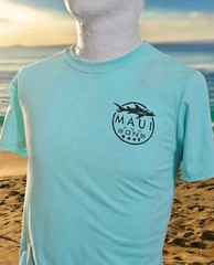 MAUI & SONS Celadon Surf (S) Small T-Shirt Light Turquoise