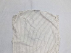 Salt Murphy Julian Top Shirt Mens Medium Sleeveless White Striped