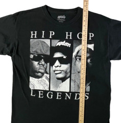 Original Flavor Hip Hop Legends 2 Pac Notorious BIG Eazy E Mens T Shirt L Black
