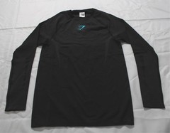 Gymshark Men’s Onyx 5.0 Seamless Long Sleeve T-Shirt NN7 Black Medium NWT