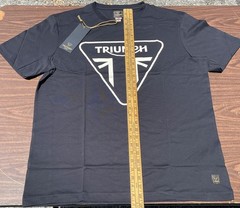 Triumph Helston T-Shirt Mens XL Jet Black Spellout Logo Cotton Short Sleeve