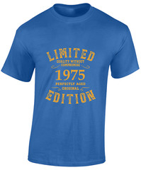 LIMITED EDITION 1975 MENS T SHIRT 50TH BIRTHDAY GIFT PRESENT IDEA TOP FUNNY COOL