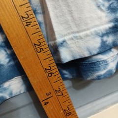 American Fighter Tie Dye Shirt Large Blue White Front Back Hits WN137