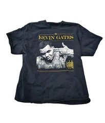 Kevin Gates Islah Tour 2016 Double-Sided Graphic Rap T-Shirt Size XL Faded Black