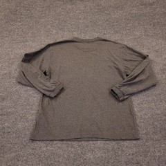 Bif Dogs Bite Me Long Sleeve T Shirt Mens Small Gray Cotton Poly Rayon Crew