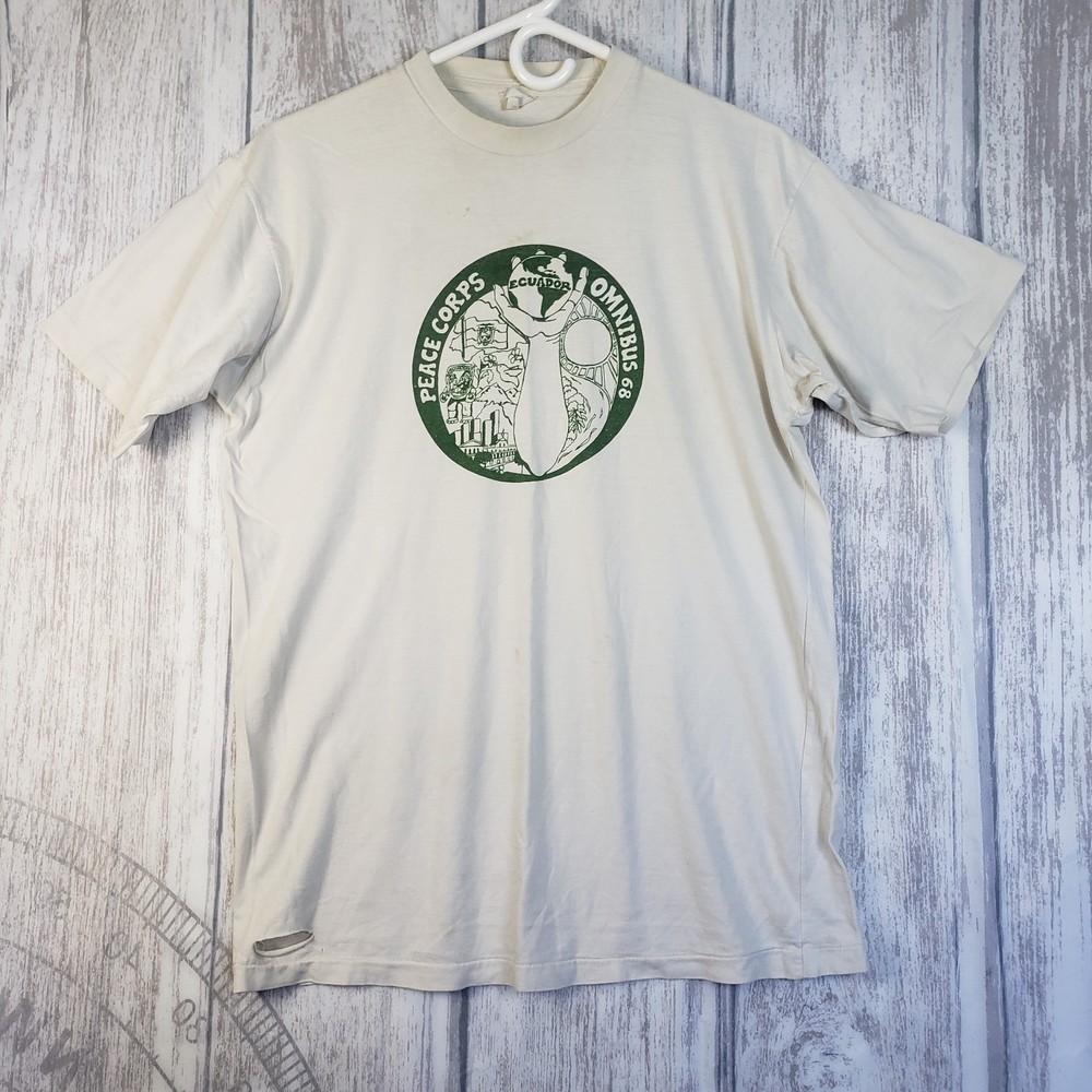Vintage Peace Corps Omnibus Ecuador 1968 t shirt single stitch Medium Rare!